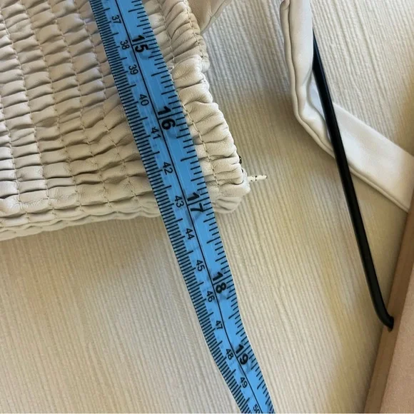 Proenza Schouler Dress - Women’s 4 White - Pleats Midi Faux Leather - Picture 10 of 11